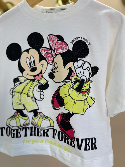 Blusa Infantil Mickey e Minnie Wear Verde Melão - Animê
