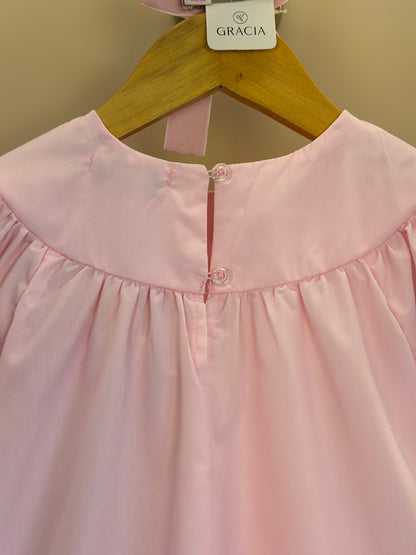 Vestido Infantil Gola Bordada Flores - Mon Sucre