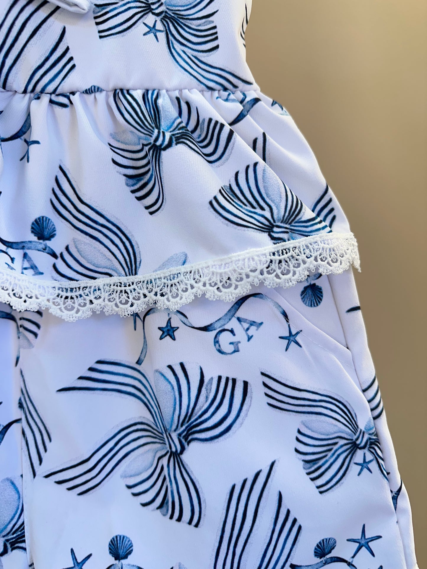 Conjunto Infantil Bata Estampada Sonho a Beira Mar e Shorts Sonho a Beira Mar - Gabriela Aquarela