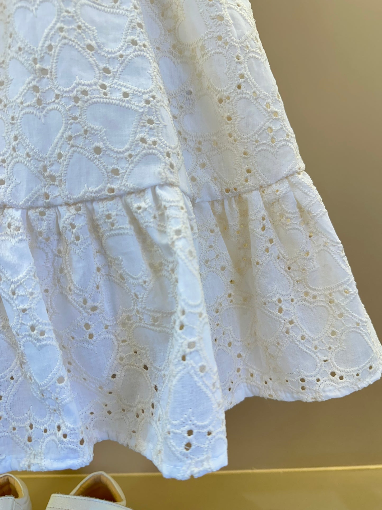 Vestido Infantil  Laise Coração e Rendinha na Pala -  Gabriela Aquarela