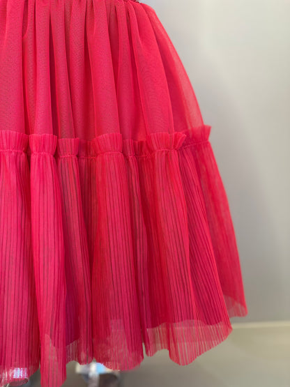 Vestido Infantil Laços Bordados Vermelho - Petit Cherie