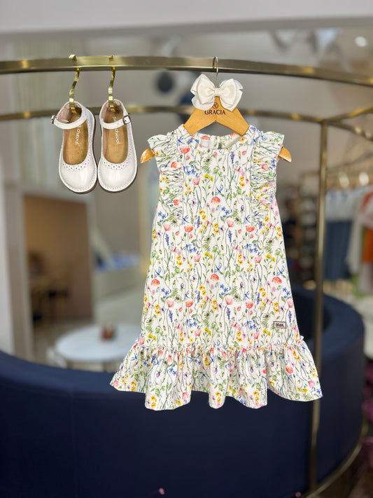 Vestido Infantil Trapézio Estampado - Beabá