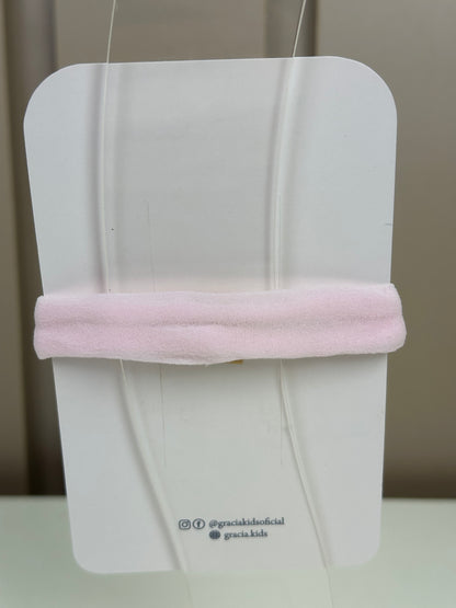Faixinha Bebê Laço Puffer Xadrez Rosa - Roana PRÉ-VENDA