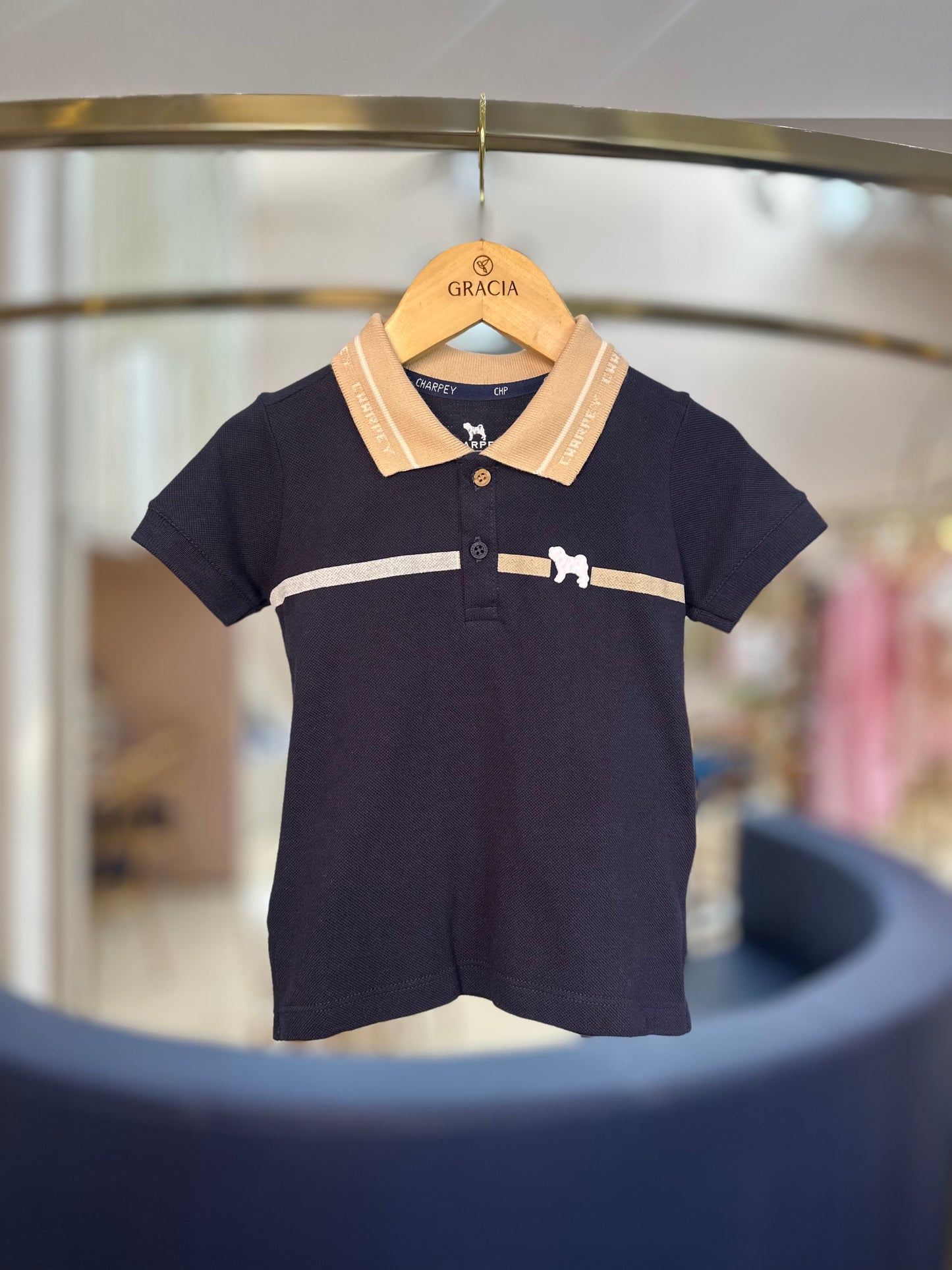 Polo Infantil Piquet Clássica Marinho - Charpey