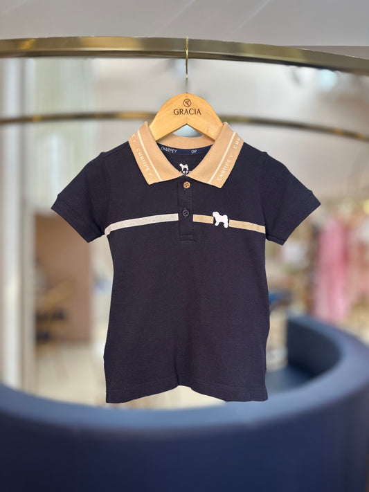 Polo Infantil Piquet Clássica Marinho - Charpey