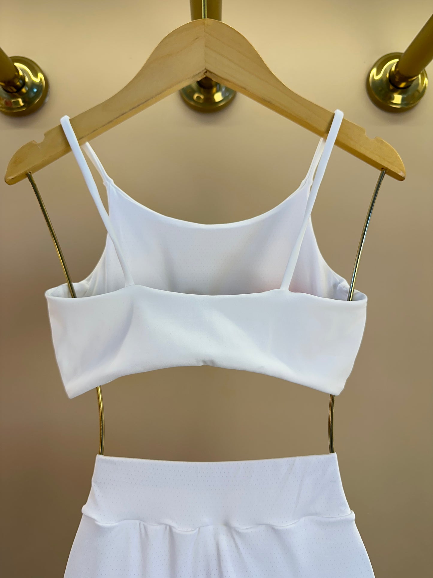 Conjunto Infantil Top Basic Six e Saia Fernanda Dry Badminton Branco - Siri Sport