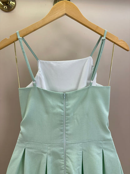 Vestido Teen Com Alças Finas e Saia Evasê - Vanilla Cream
