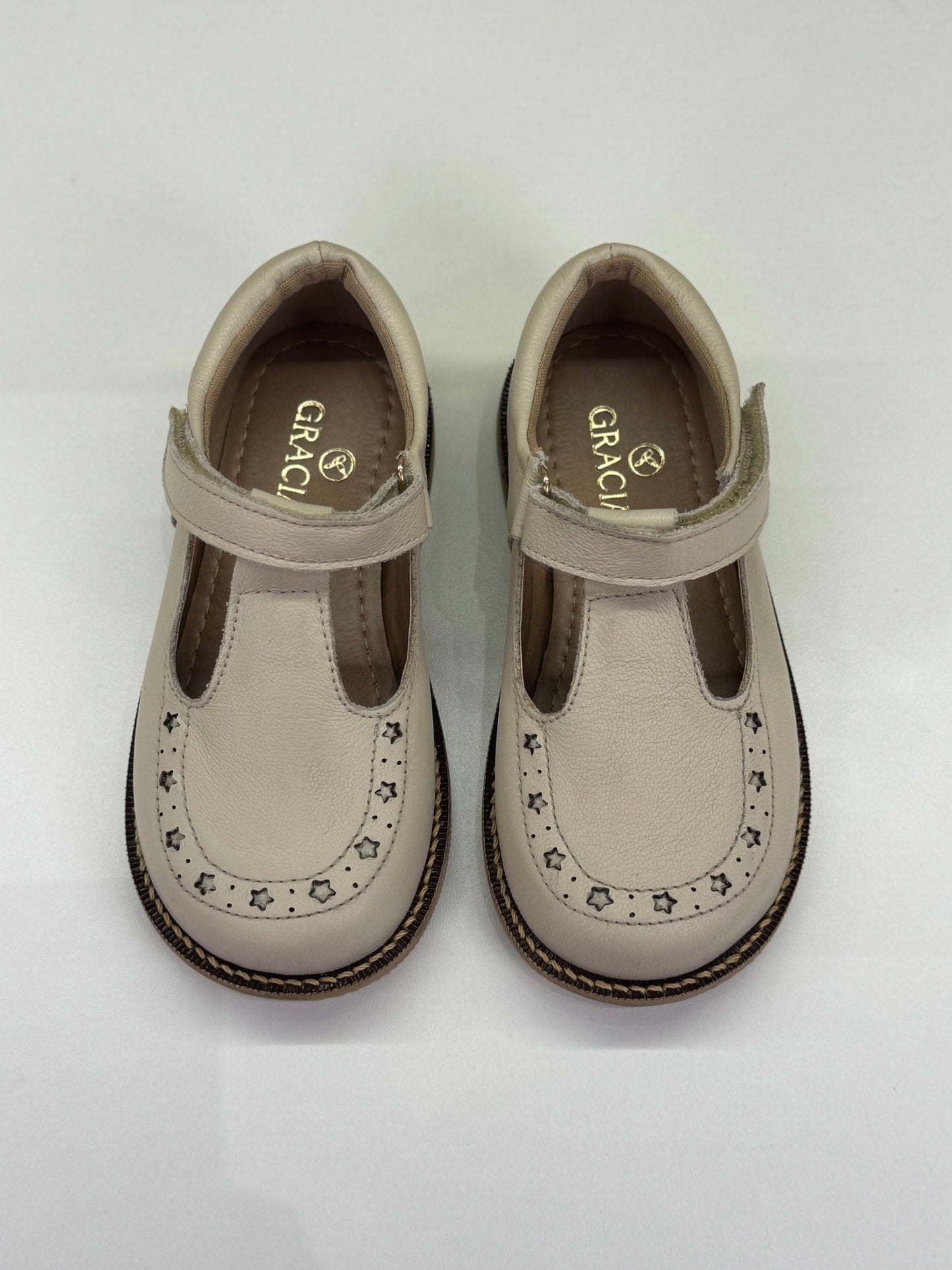 Sapato Infantil Couro Paola Off White - Gracia