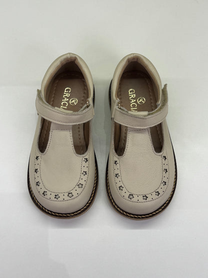 Sapato Infantil Couro Paola Off White - Gracia