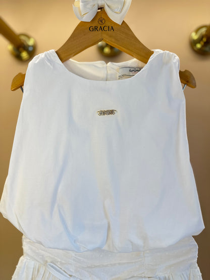 Conjunto Infantil Blusa Balonê e Saia Laise Multi Laços - Animê