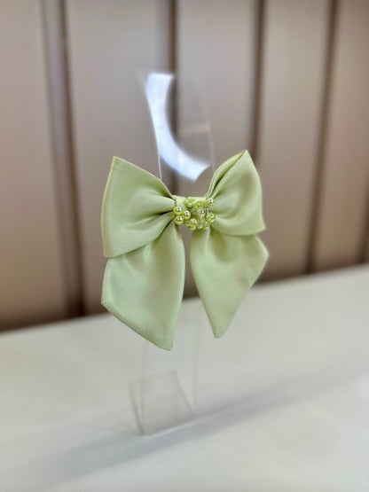 Laço Infantil Bouquet Flores Verde - Mio bebê