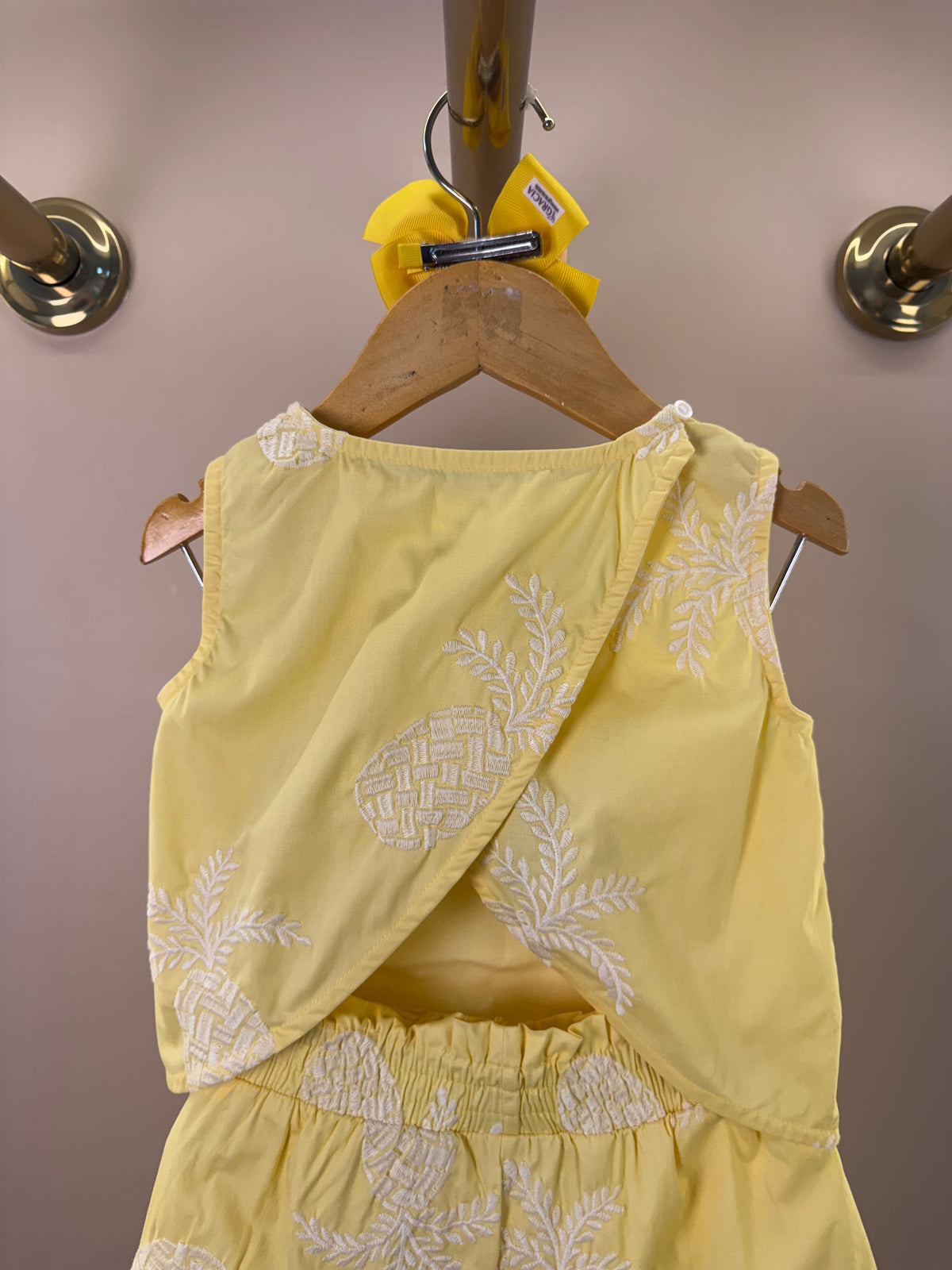 Conjunto Infantil Blusa e Shorts Laço Maxxi Amarelo - Animê