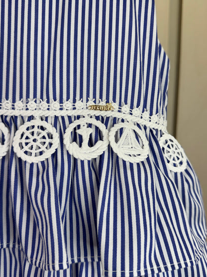 Vestido Bebê Marinheira Golinha, Lacinhos e Aplicações - Roana