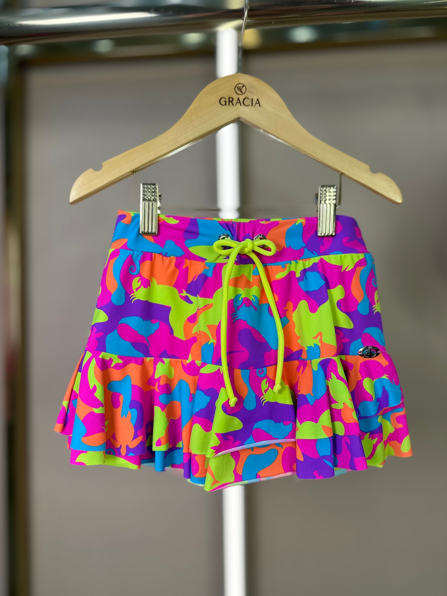 Saia-shorts Infantil Amanda Oceano Camuflado - Siri Kids
