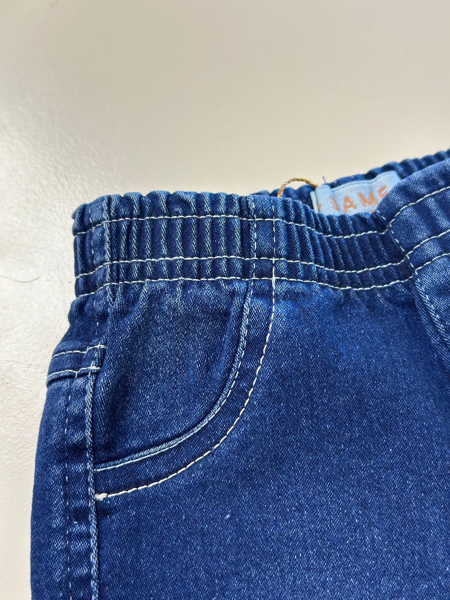 Calça Jeans Bebê Skinny Elastano Marinho - Dame