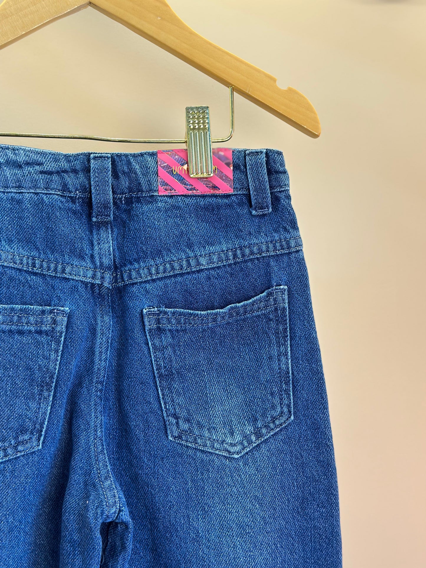 Calça infantil Wide Leg Jeans - Um Mais Um