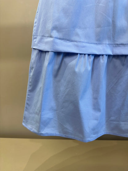 Vestido Teen Tricoline Azul - Vic Vick