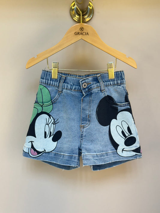 Shorts Infantil Minnie & Mickey Disney - Animê
