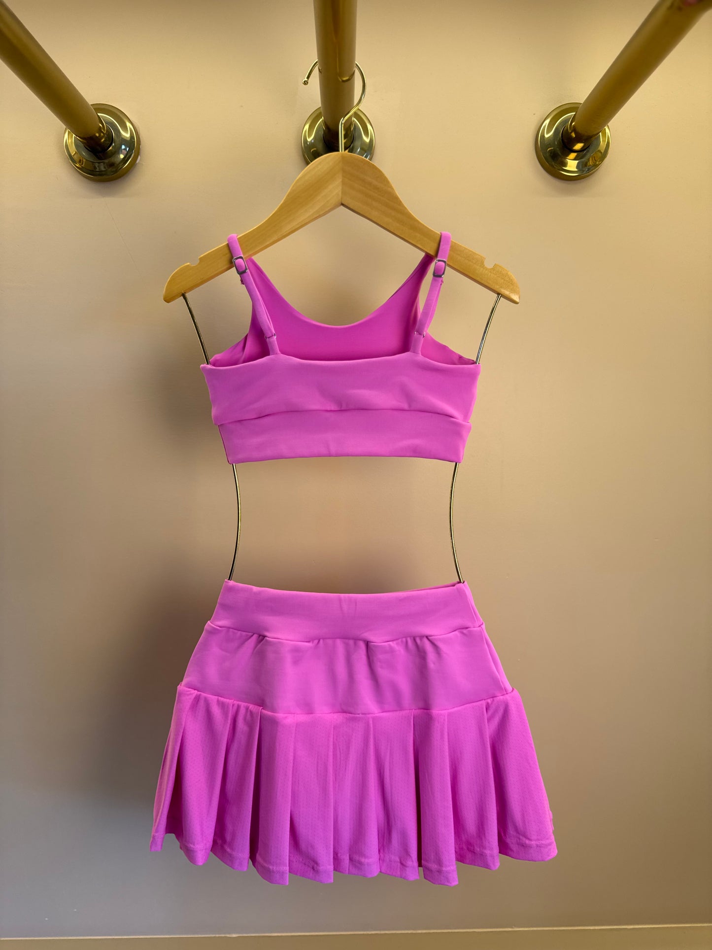 Conjunto Infantil Top Sara e Saia Lorena Patinação Rosa - Siri Sport