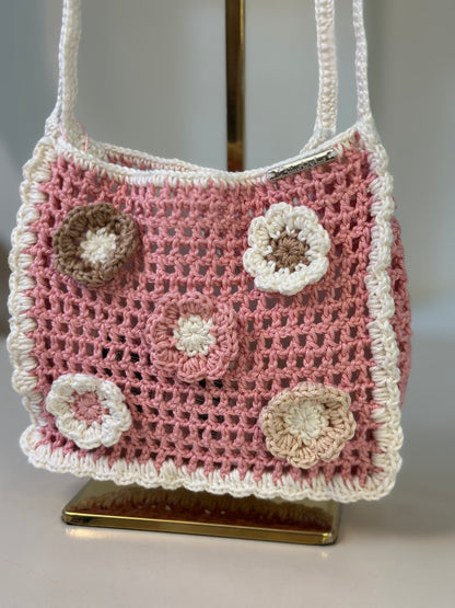 Bolsa Infantil Crochê Florzinhas Dolce - Pituchinhus