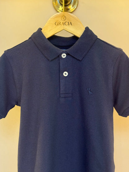 Polo Infantil Piquet Marinho - Dudes