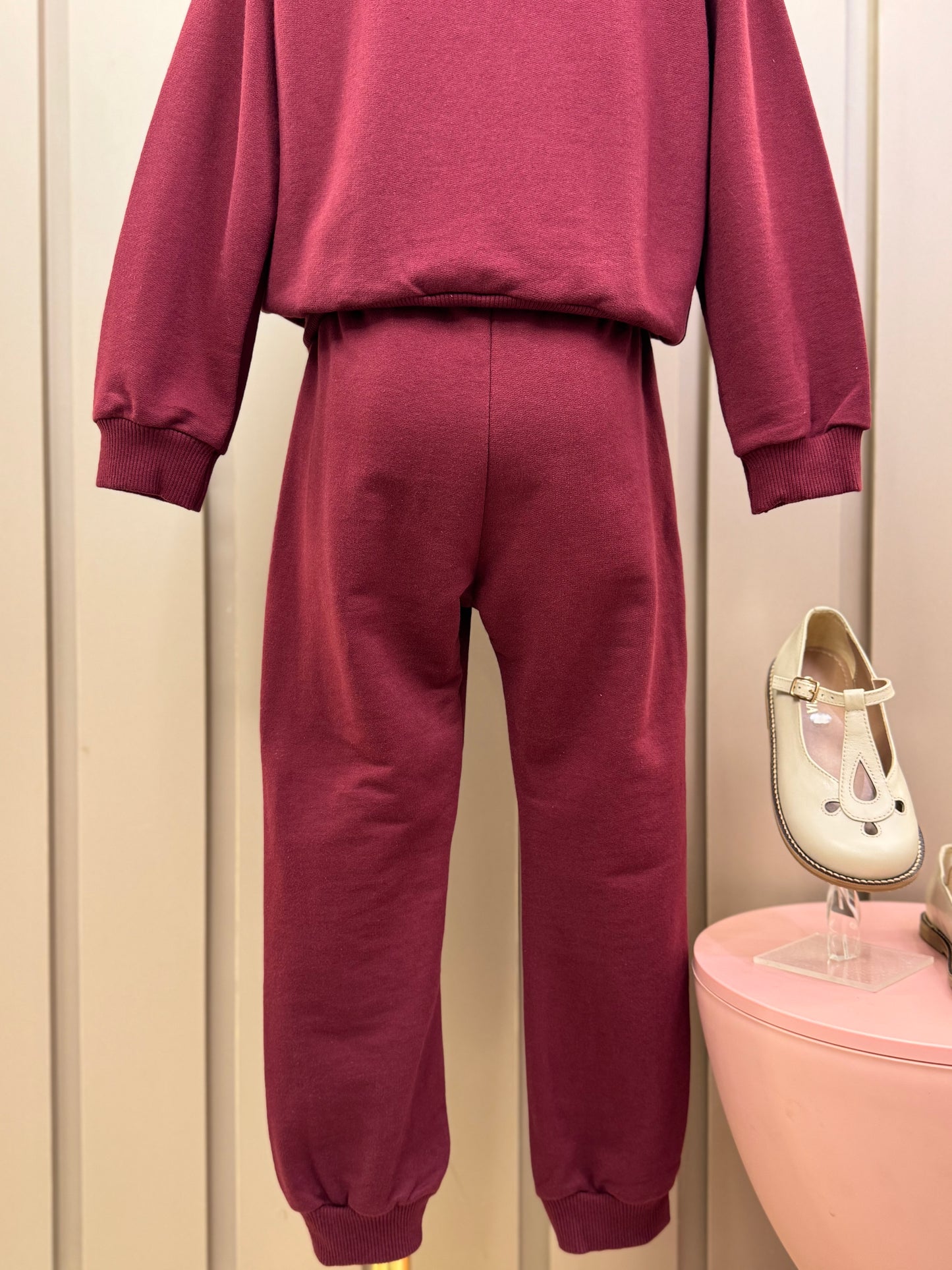 Conjunto Infantil Moletom Casaco Urso e Calça Cramberry - Momi