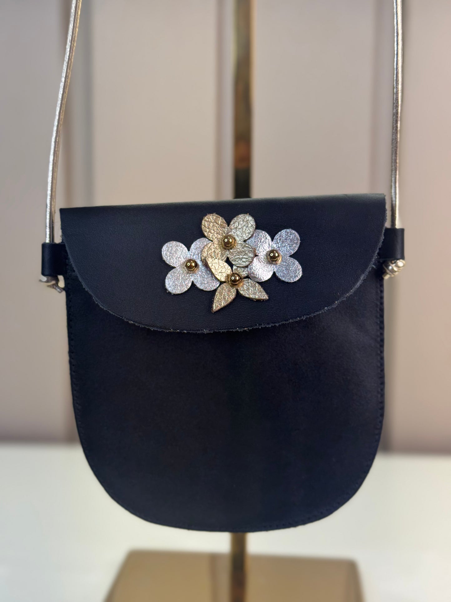 Bolsa Infantil Couro Jardim Noir - Petit Cheval