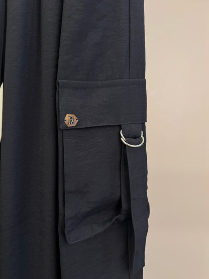 Calça Teen Cargo Wide Leg em Sarja - Two In