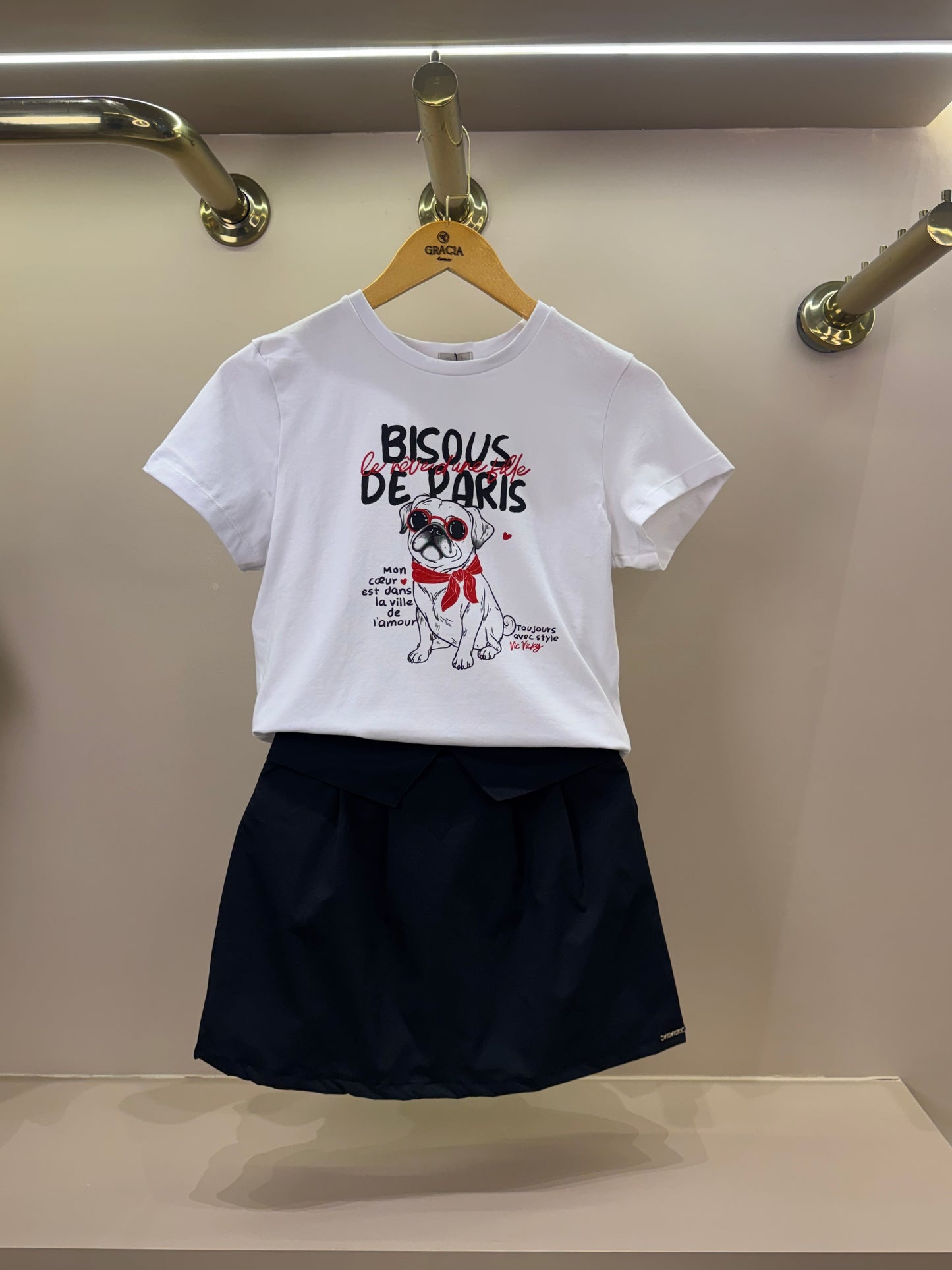Conjunto Teen Blusa e Short-Saia Alfaiataria Cargo - Vic Vick
