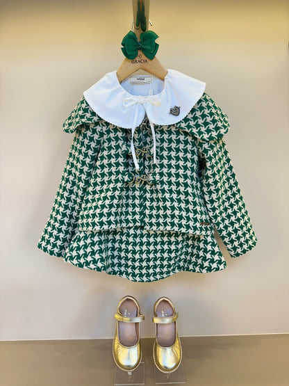 Saia Infantil de Tweed Xadrez - Animê