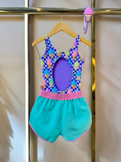 Maiô Infantil Carolina Ice Cream - Siri Kids