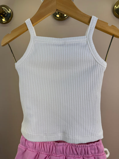 Conjunto Infantil Regata e Shorts Com Transpasse Cerejas - Momi