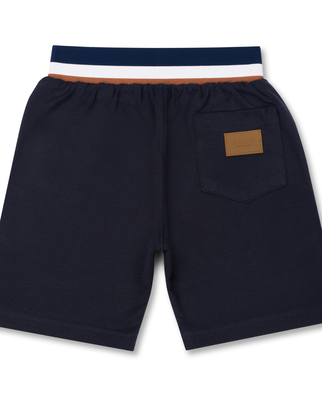 Conjunto Infantil Camiseta Teddy Sumer Delavê e Bermuda Moletom Elastano Elástico Listrado - Dame