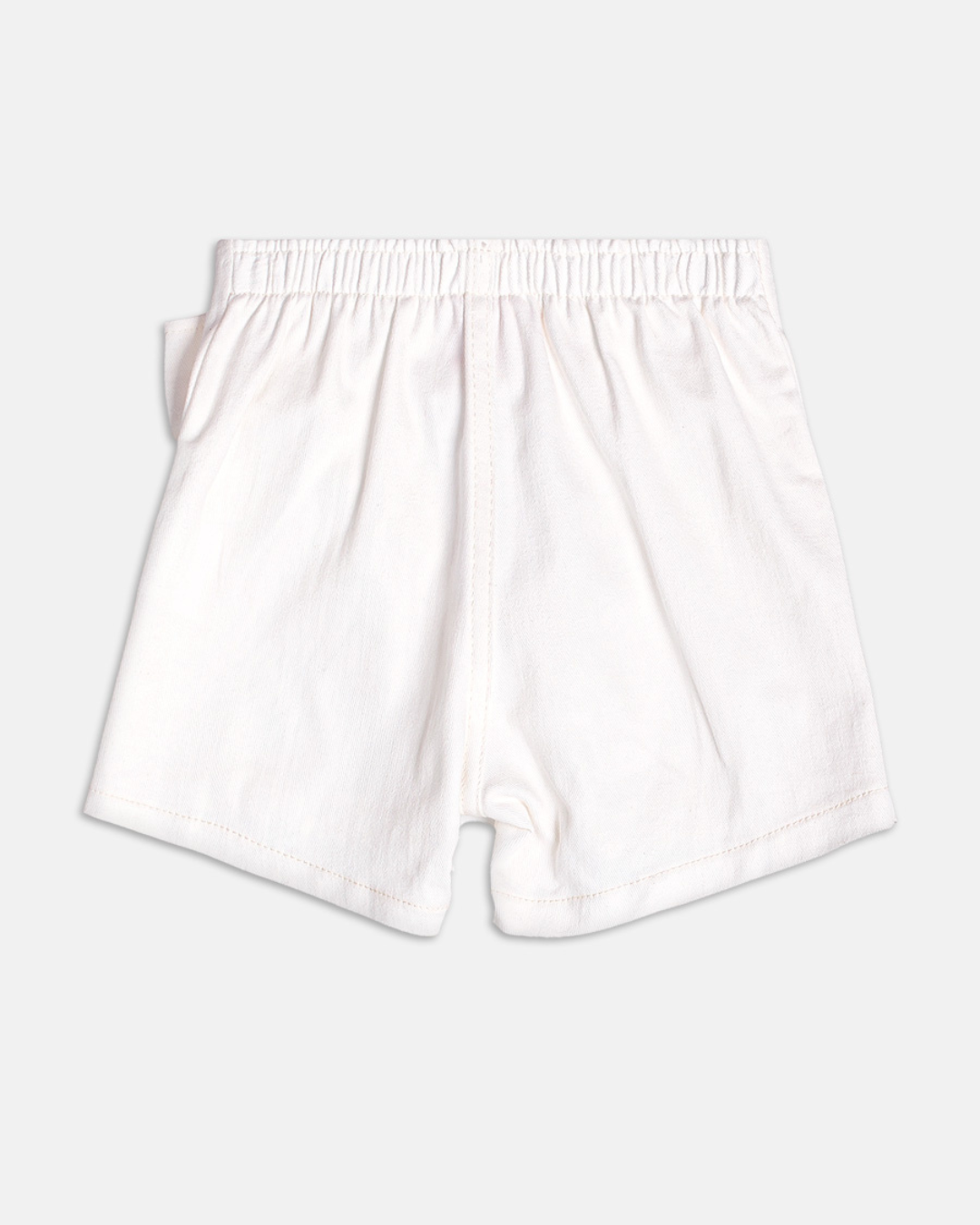 Shorts-saia Infantil Laço Lateral Off White - Momi