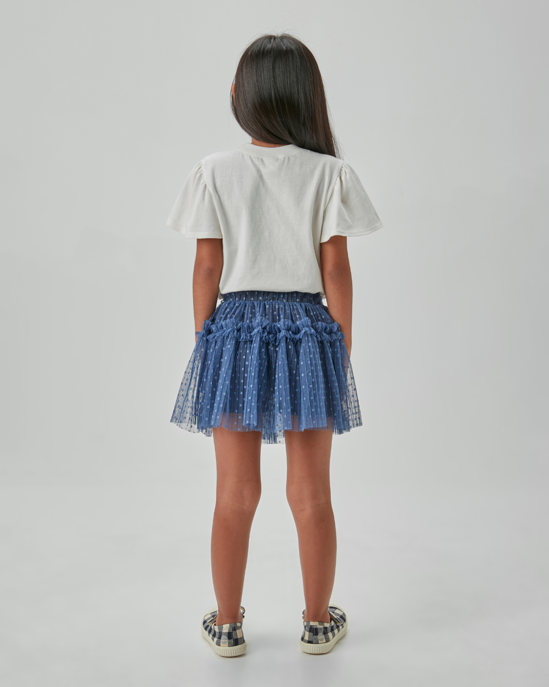Conjunto Infantil Blusa Algodão Silk e Saia Tule - Beabá