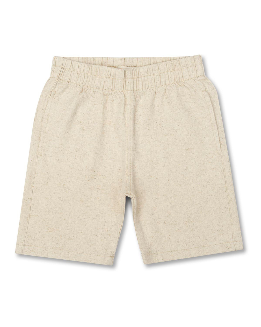 Conjunto Infantil Camiseta Algodão Teddy Summer Bege e Bermuda Linho Elastano Bege - Dame