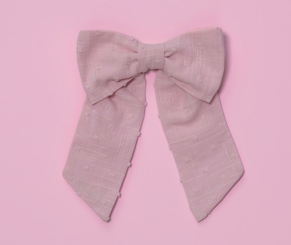Laço Infantil Rosa Longo Listrado - Petit Cherie