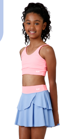 Conjunto Infantil Top UV Sara Chloe e Saia Laila Chloe Dança
