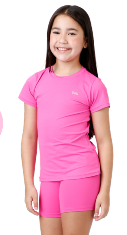 Conjunto Infantil Blusa Lívia Dry e Shorts Basic Six Badminton - Siri Sport