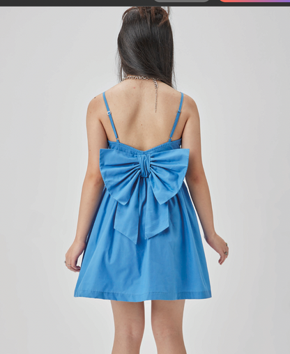 Vestido Teen Laço Costas Blue - Two In