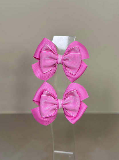 Laço Infantil Special Organza Liso Rosa Candy - Gracia