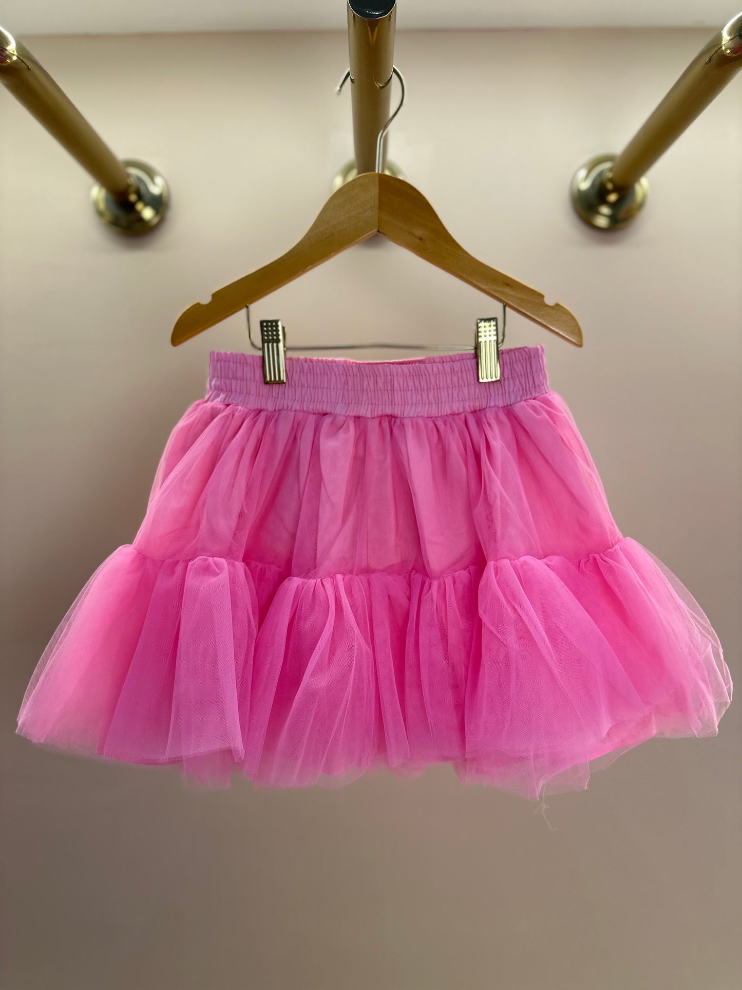 Saia Infantil Tule Babados Patche Barbie Rosa Ópera - Pituchinhus