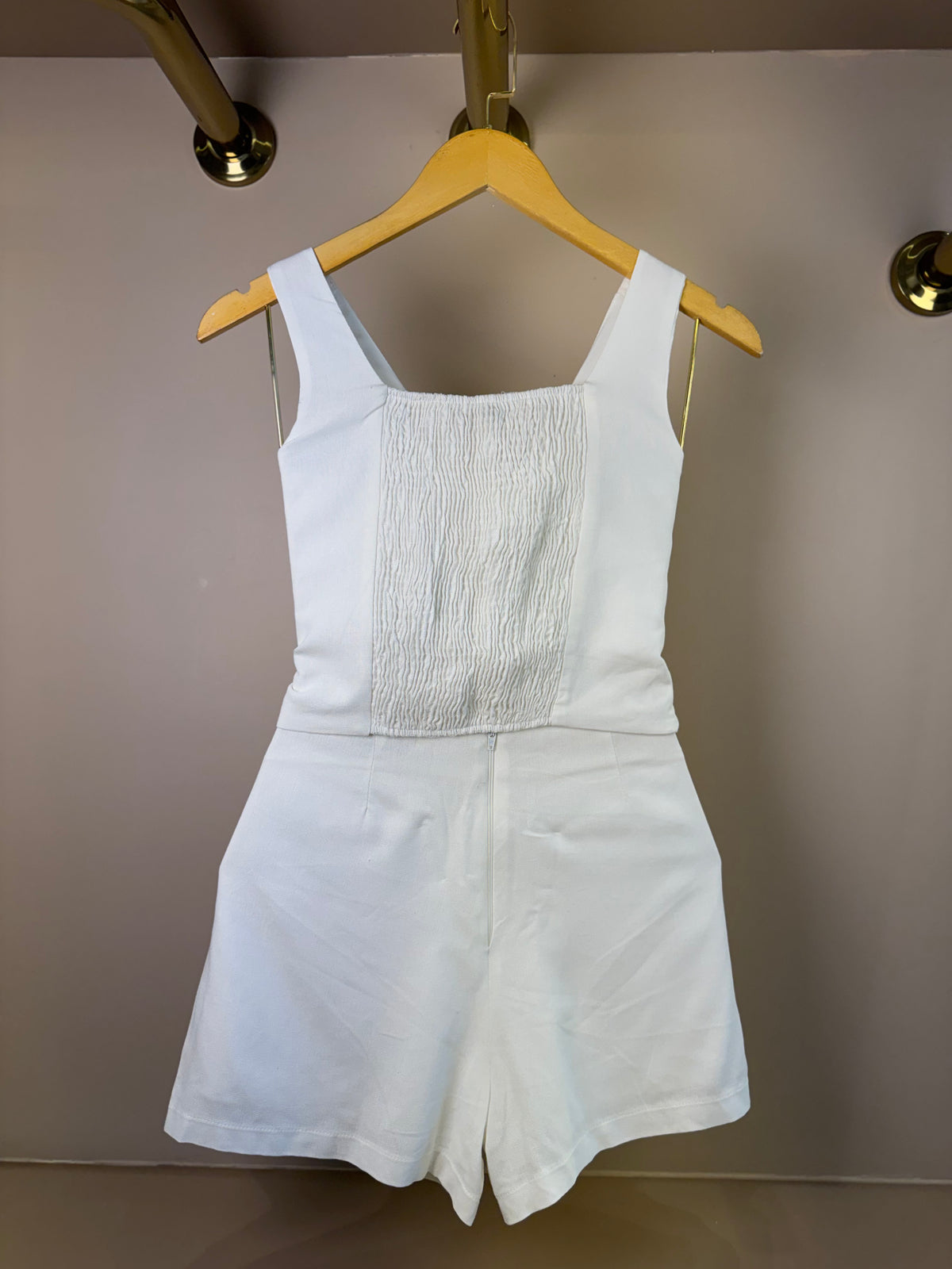 Conjunto Teen Alças Largas e Shorts Off White - Vanilla Cream
