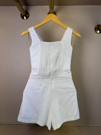 Conjunto Teen Alças Largas e Shorts Off White - Vanilla Cream