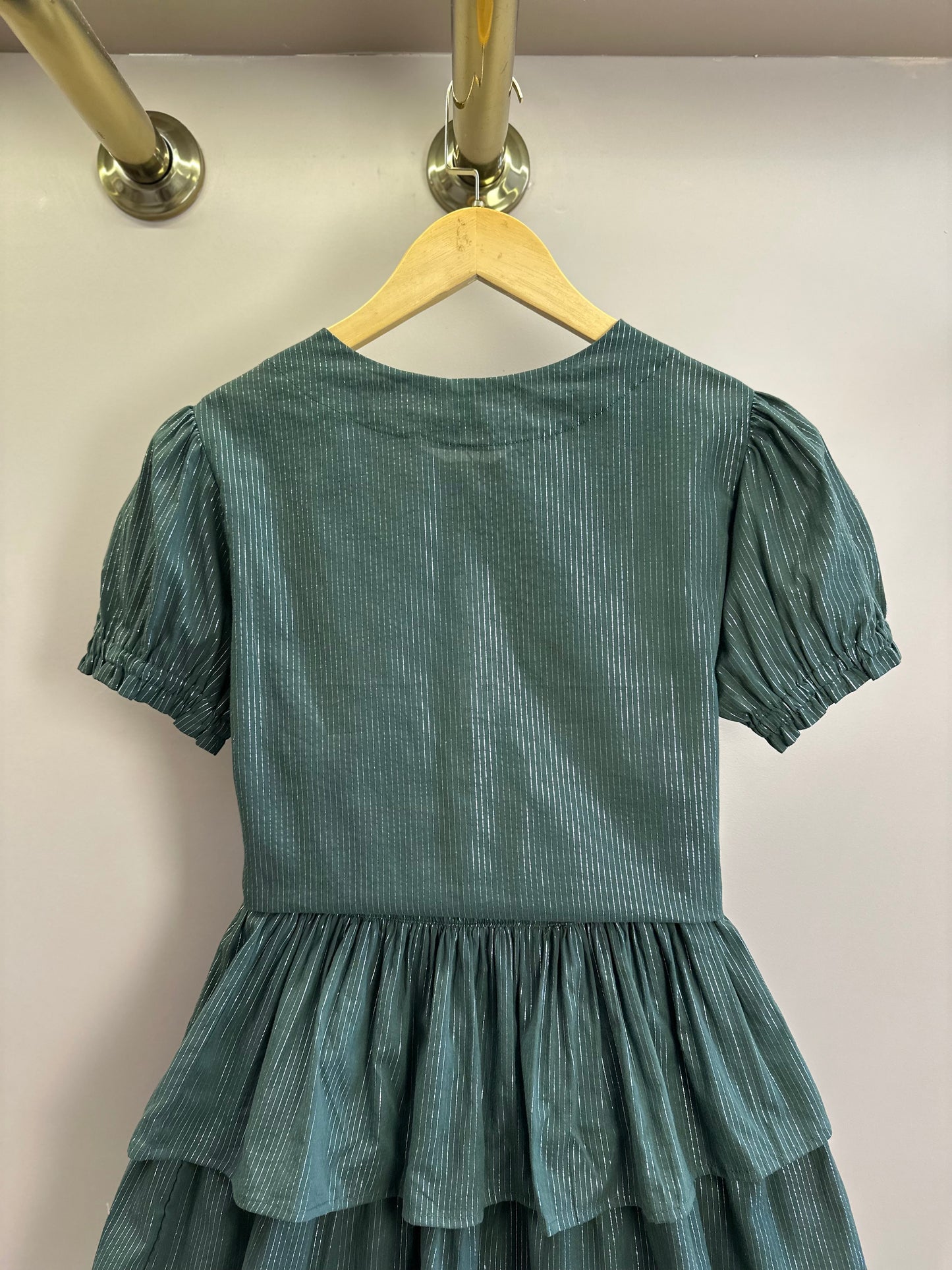 Conjunto Teen Blusa e Shorts Voil Lurex Verde Oliva - Two In