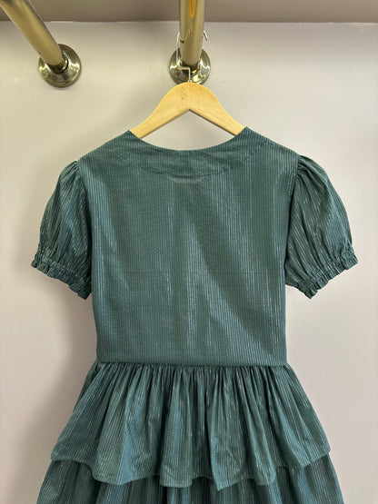 Conjunto Teen Blusa e Shorts Voil Lurex Verde Oliva - Two In