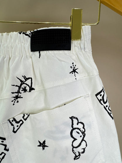 Conjunto Teen Blusa Pregas Laço Alça e Shorts-saia Sarja Star Off White - Two In