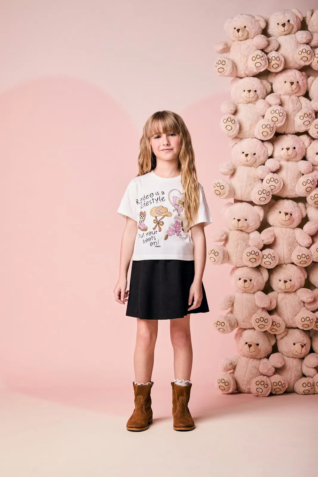 Conjunto Infantil Blusa Rodeo e Saia - Momi