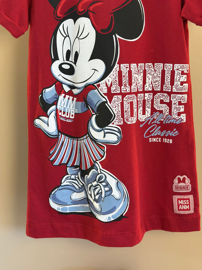 Vestido Infantil Minnie Mouse Vermelho Berry - Animê