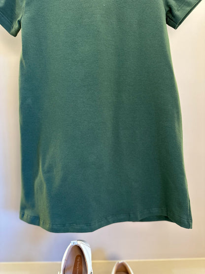 Vestido Infantil Trapézio MC Tico e Teco Verde Musgo - Momi